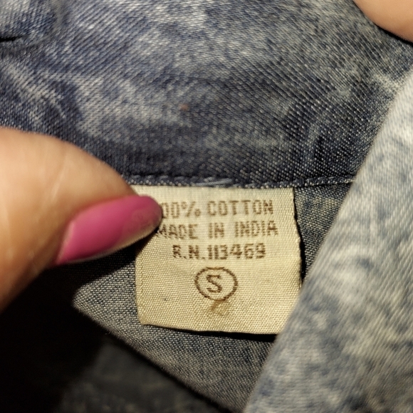 Rod's Small denim with lace snap closure western l/s - Picture 4 of 11